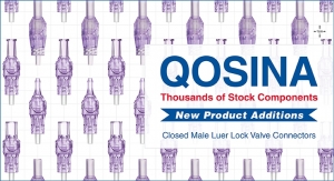 Qosina Adds Closed Male Luer Lock Valves