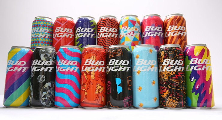 A look at some of Bud Light's 200,000 colorful cans