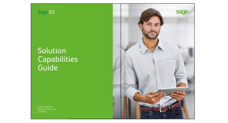 Sage X3: Solution Capabilities Guide