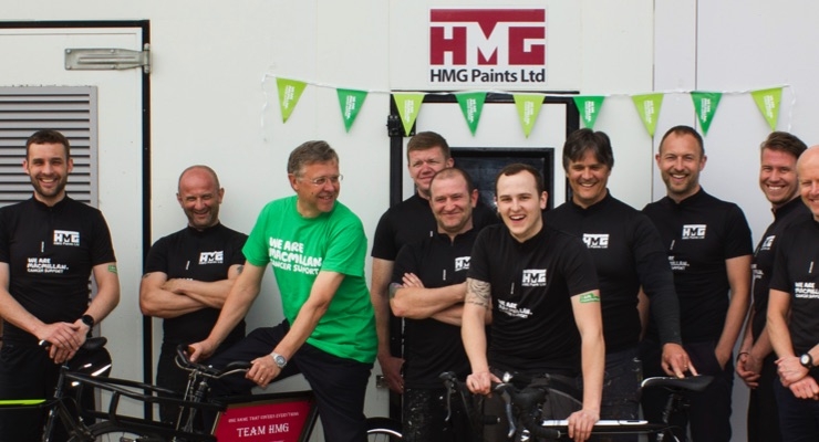 HMG Paints Gets in Gear for Macmillan Cancer Support 