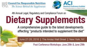 The CRN/ACI Legal, Regulatory and Compliance Forum on Dietary Supplements
