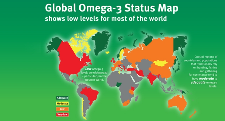 Map Highlights Issue of Global Omega-3 Deficiency