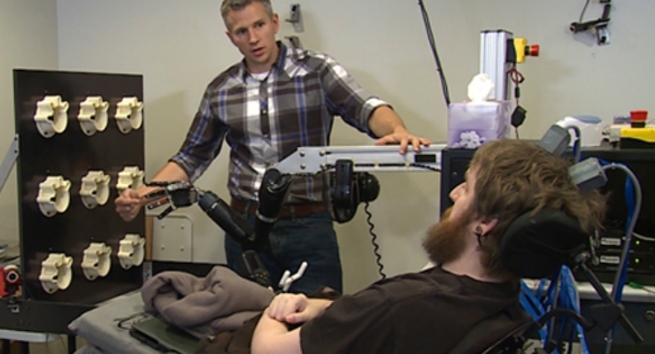 Paralyzed Man Feels Again Using a Brain-Controlled Robotic Arm