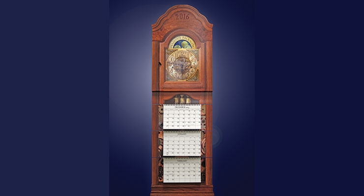 Diamond Packaging’s  Grandfather Clock Calendar Is a Timeless Example of Printing