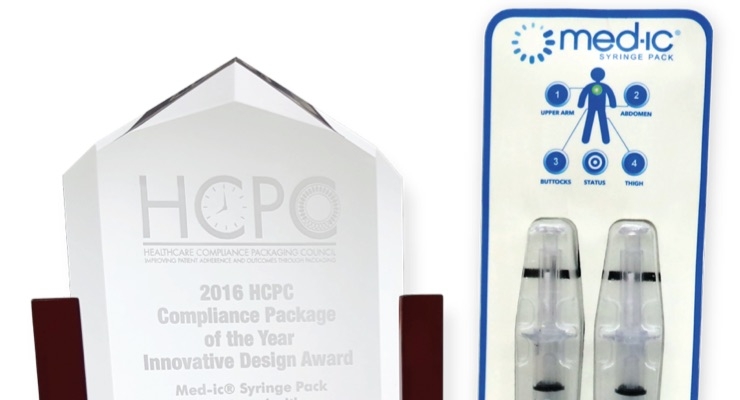 Most Intriguing Flexible and Printed Electronics Products of 2017: Med-ic Syringe Pack