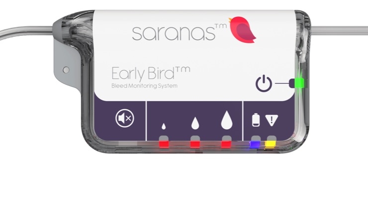  Saranas Submits De Novo Application to FDA for the Early Bird Bleed Monitoring System 