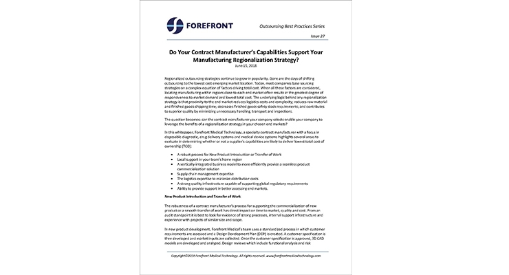 Do Your Contract Manufacturer’s Capabilities Support Your Manufacturing Regionalization Strategy?