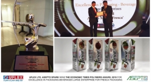 Uflex Honored with ‘Excellence in Packaging –Beverages’ at The ET Polymers Awards 2019