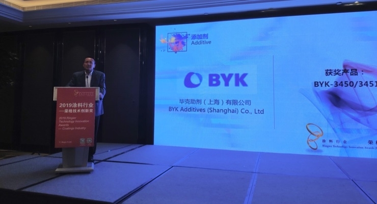 BYK-3450, BYK-3451 Honored in China with Ringier Technology Innovation Award