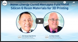 Novel Energy Cured Mercapto Functional Silicon Q Resin Materials for 3D Printing