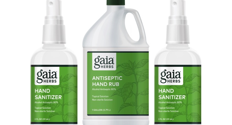 Gaia Herbs Donates Hand Sanitizer to Local Frontline Workers