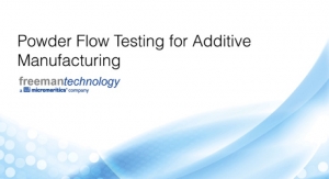 Freeman Technology eBook Addresses Powder Flow Testing for Additive Manufacturing