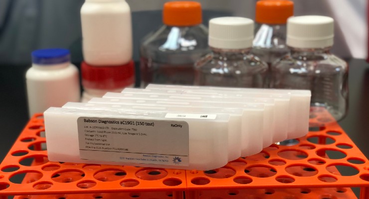 Babson Diagnostics' SARS-CoV-2 IgG Antibody Test Receives EUA