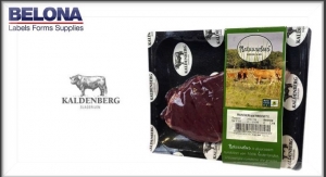 Linerless labels help Belona assist meat product client