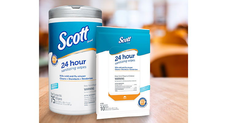 Scott 24 Maintains Surface Sanitation for 24 Hours