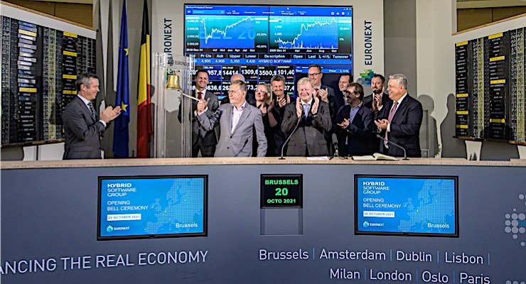 Hybrid Software Group celebrates name change at Euronext Stock Exchange