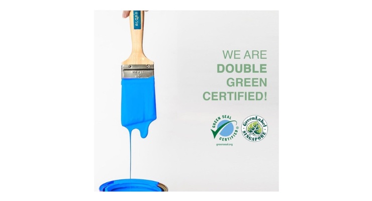 Alora is the First Singapore-Based Paint Company to Earn U.S. Green Seal Certification