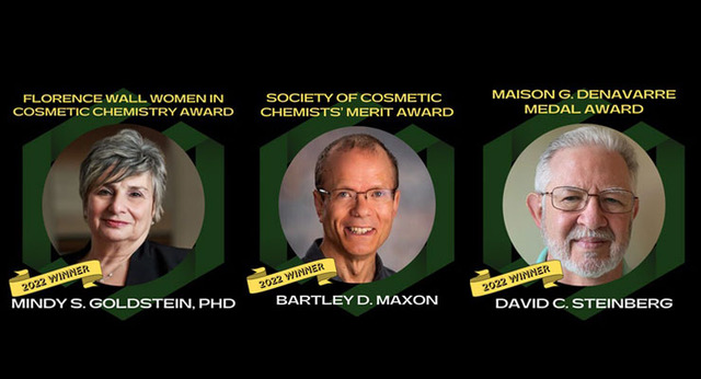 Society of Cosmetic Chemists Honors Steinberg, Maxon and Goldstein with Awards