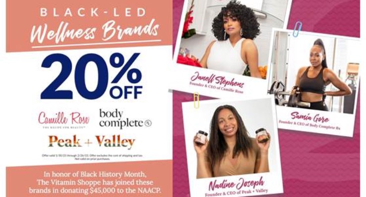 Black-Led Wellness Brands Discounted Through Black History Month at The Vitamin Shoppe