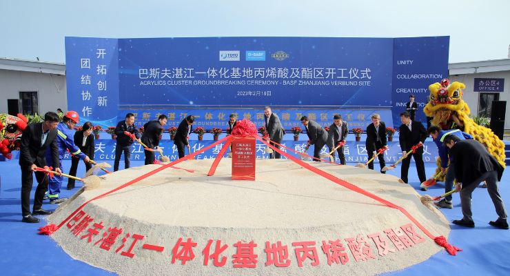BASF Breaks Ground on Acrylic Acid Complex at Zhanjiang Verbund Site in China