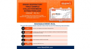 Mawi DNA’s iSWAB-RC-EL for SARS-CoV-2 Granted 510(k) Clearance