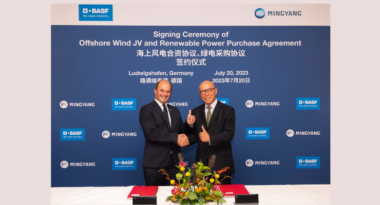 BASF and Mingyang Form Joint Venture for Offshore Wind Farm in South China