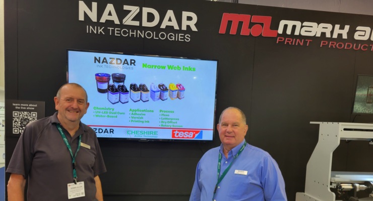 Nazdar exhibits ink range, teams with Mark Andy