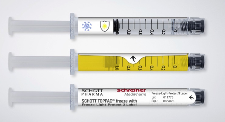 Schreiner MediPharm introduces Freeze-Light-Protect syringe label