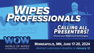 INDA Seeking Abstracts for World of Wipes International Conference