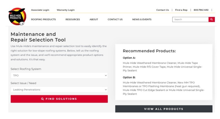 Mule-Hide Products Launches Digital Maintenance, Repair Selection Tool