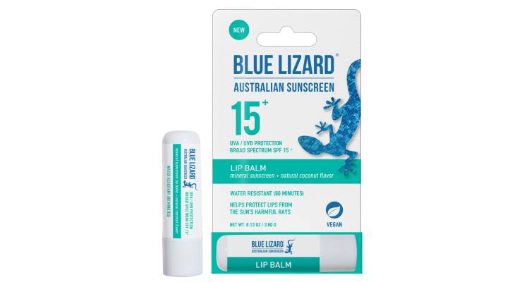Blue Lizard Australian Sunscreen Leaps Into Lip Category with Mineral SPF 15+ Lip Balm