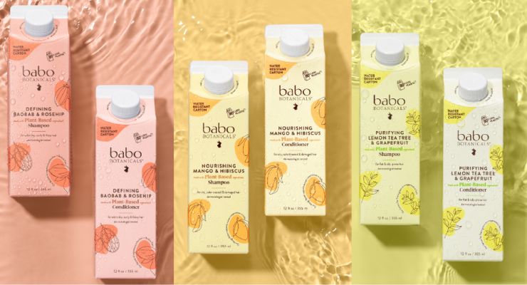 Babo Botanicals Launches Haircare in Sustainable Paper Cartons