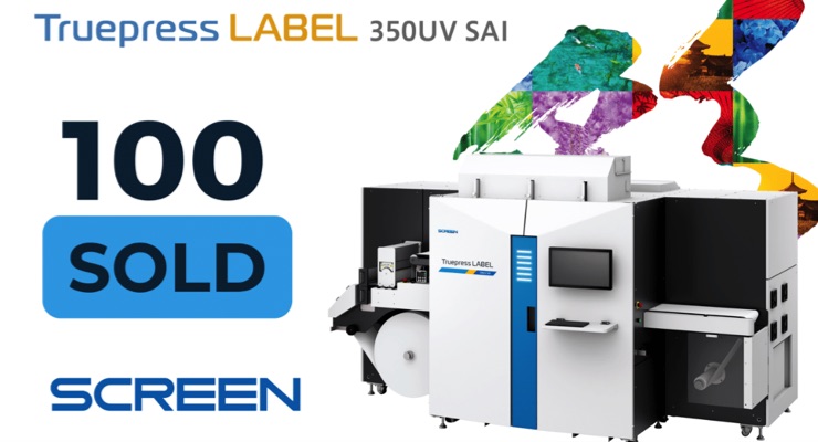 Screen sells 100th Truepress Label 350UV SAI digital press