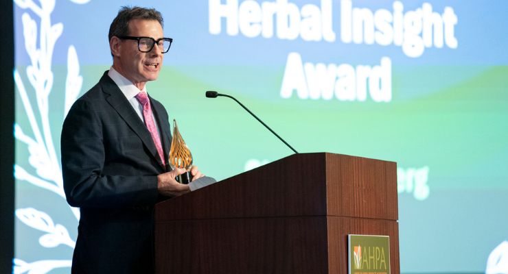 Sid Sudberg of Alkemist Labs Receives AHPA Herbal Insight Award 