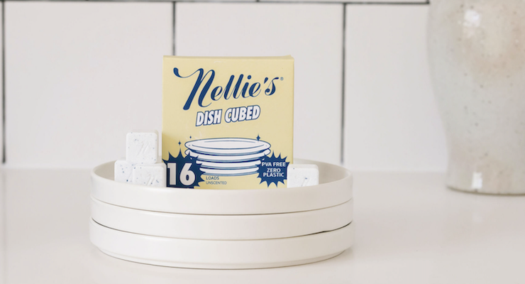 Nellies Clean Rolls Out Dish Cubed: Zero Waste Unit Dose Dishwasher Cubes