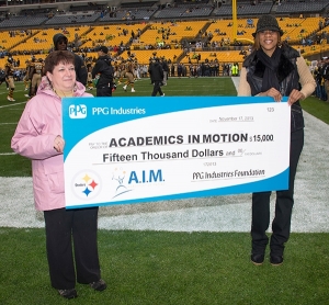 PPG Donates $15,000 to Academics in Motion through Steelers Partnership